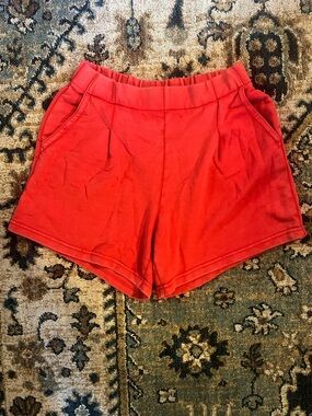 Aerie Washed Red Trouser Lounge Shorts